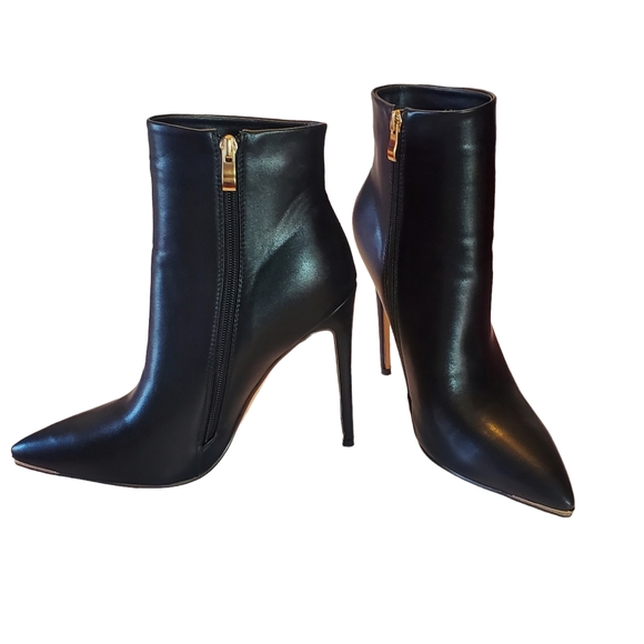 AUROTTI BLACK ANKLE BOOT STILLETTO 9 - Picture 5 of 7